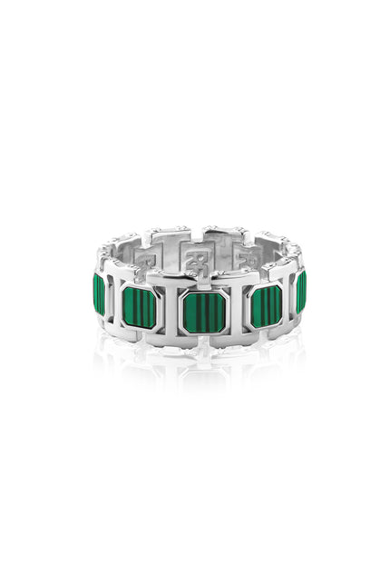 Silver 925 sterling silver ring with colorful design details 166