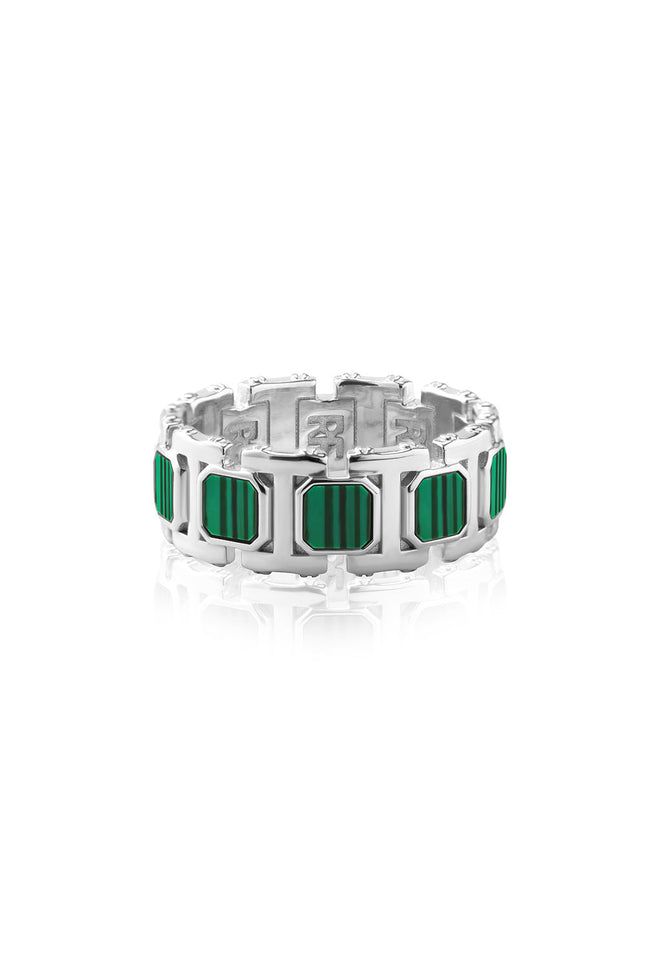 Silver 925 sterling silver ring with colorful design details 166