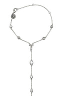 Silver 925 sterling silver hand chain with elegant crystal stone details 147