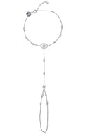 Silver Sparkling 925 sterling silver hand chain with eye detail 149