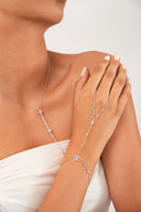 Silver Sparkling 925 sterling silver hand chain with eye detail 149