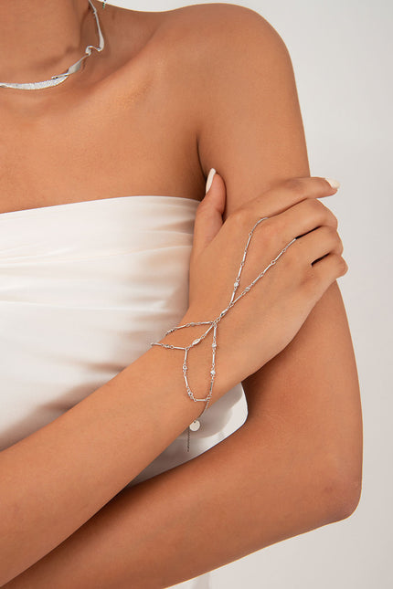 Silver 925 sterling silver shahmaran with double bracelet design 150