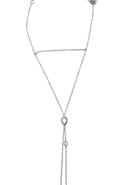 Silver 925 sterling silver shahmaran with teardrop stone detail 152