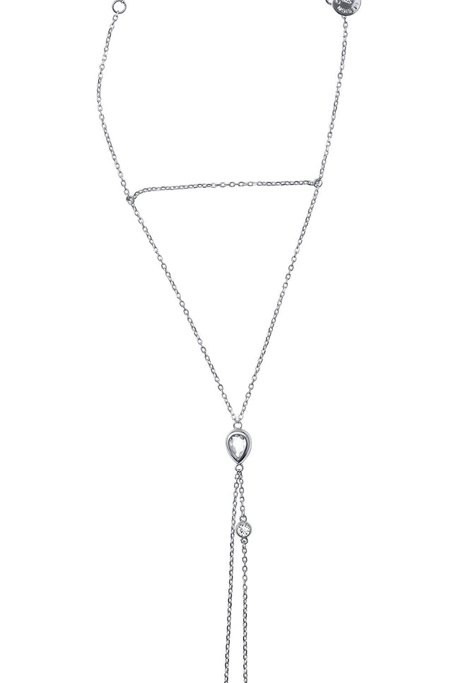 Silver 925 sterling silver shahmaran with teardrop stone detail 152