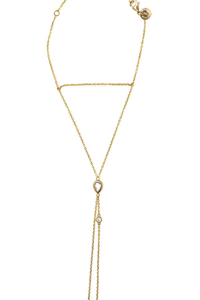 Gold 925 sterling silver shahmaran with teardrop stone detail 152