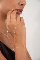 Gold 925 sterling silver shahmaran with teardrop stone detail 152