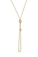 Gold 925 sterling silver shahmaran with teardrop stone detail 152