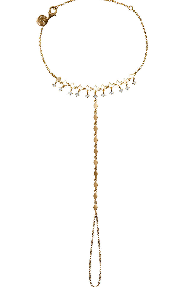 Gold 925 sterling silver shahmaran with sparkling stone detail 176