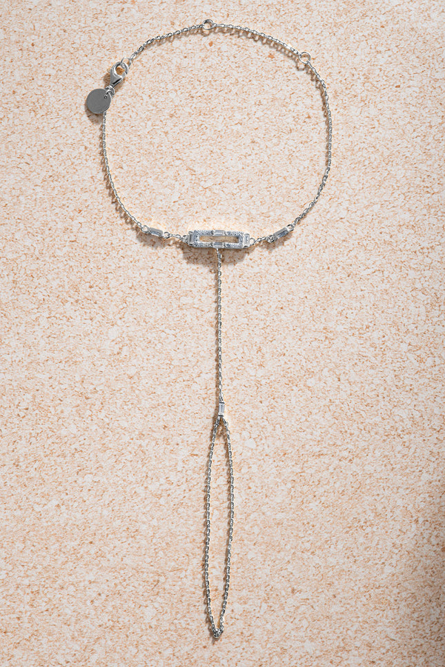 Silver Crystal stone detailed 925 sterling silver shahmaran 48