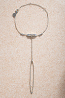 Silver Crystal stone detailed 925 sterling silver shahmaran 48