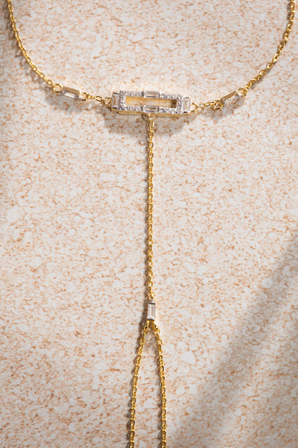 Gold Crystal stone detailed 925 sterling silver shahmaran 48