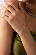 Silver Special cut crystal stone detailed 925 sterling silver shahmeran 49