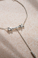 Silver Special cut crystal stone detailed 925 sterling silver shahmeran 49