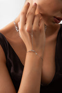 Silver Star and crystal stone detailed 925 sterling silver shahmeran 50