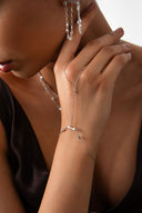 Silver Star and crystal stone detailed 925 sterling silver shahmeran 50