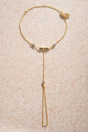 Gold Star and crystal stone detailed 925 sterling silver shahmeran 50