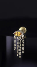 Gold Chain and stone detailed piercing 248