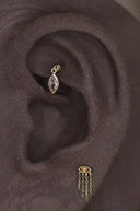 Gold Chain and stone detailed piercing 248