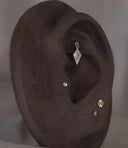 Gold Crystal stone detailed piercing 249