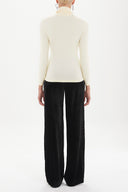 Ecru Accessory detail  woven  blouse  19665-B