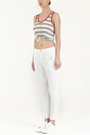 White Cargo pocket  pants 40485