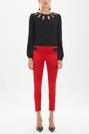 Red Sateen Pants 40588