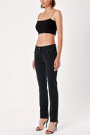 Black Gold Contrast stitched pants 40631