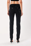 Black Gold Contrast stitched pants 40631