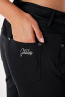 Black Gold Contrast stitched pants 40631