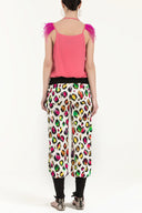 Pars Silk satin wide cut pants 40641