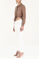 White Crystal embellished Pants 40650