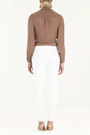 White Crystal embellished Pants 40650