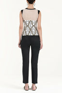 Navy Blue Slim fit cotton pants 40665