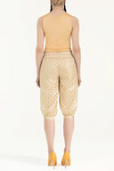 Beige Wide cut pedal pushers 40671