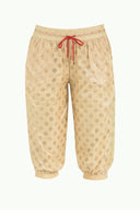 Beige Wide cut pedal pushers 40671