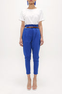 Blue Wide cut cotton pants 40687