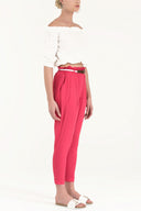 Fuchsia Wide cut cotton pants 40687