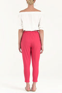 Fuchsia Wide cut cotton pants 40687