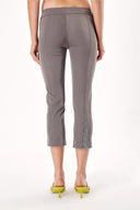 Gray TIGHT CUT CAPRI TROUSERS 40729