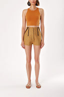 Mustard MINI WOOL SHORTS 40736