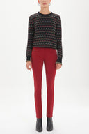 Burgundy Slim fit pants 40748