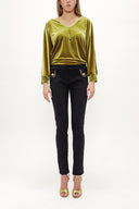 Black Slim fit cotton pants 40751