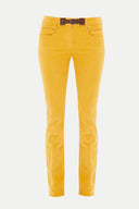 Mustard Leather accessories Velvet pants 40754