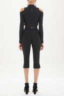 Black Cotton pedal pushers 40757