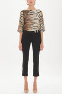 Black Slim fit pedal pushers 40777