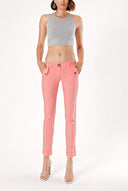 Salmon WAIST 
EYELET 
DETAILED TROUSERS 40848