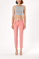 Salmon WAIST 
EYELET 
DETAILED TROUSERS 40848