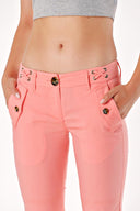 Salmon WAIST 
EYELET 
DETAILED TROUSERS 40848