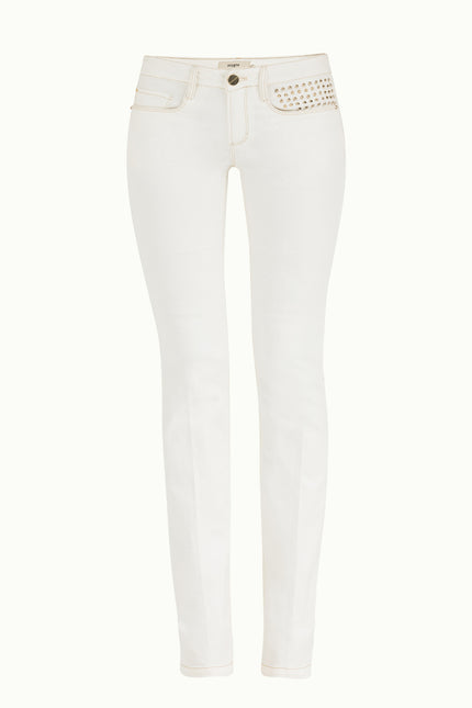 Kemer Ve Metal Aksesuarlı Denim Pantolon 40850