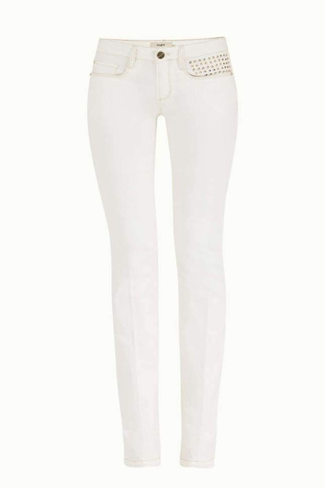 Kemer Ve Metal Aksesuarlı Denim Pantolon 40850